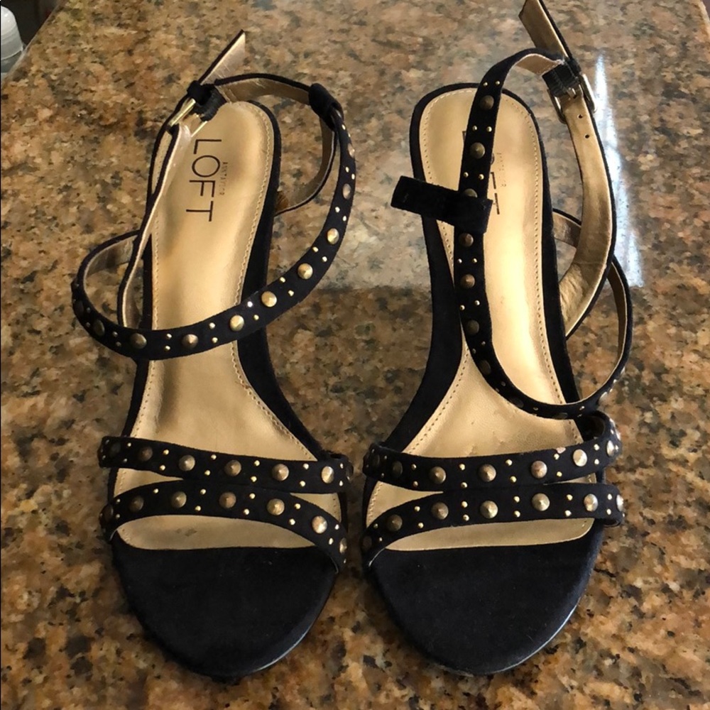 Black LOFT Studded Heels